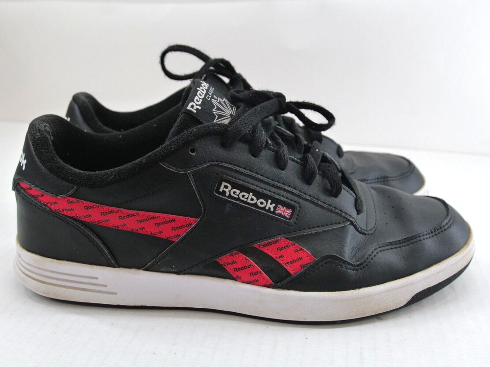 Reebok Club Memt Men's Sneakers TRAINERS BLACK RED LEATHER FW8998 sz 11 rare